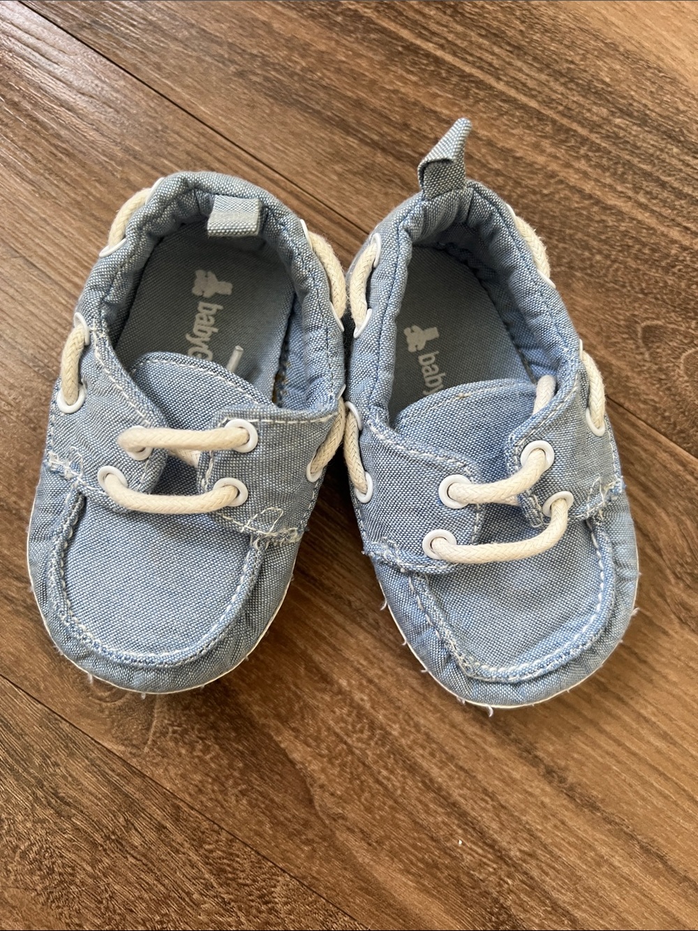 GAP Light Blue Canvas Baby Boat Shoes